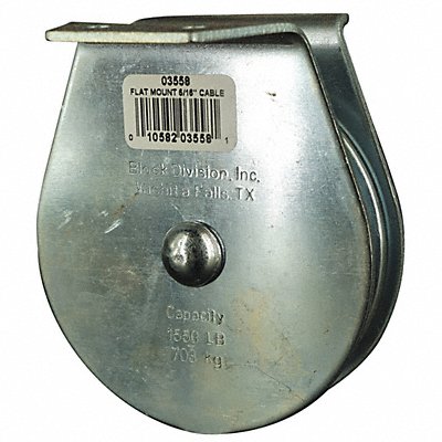 GRAINGER 4JX81 Pulley Block Bolt-On 5/16 in Rope dia.