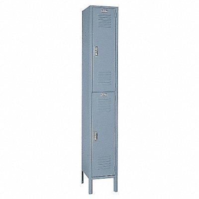 LYON DD5202ISU Wardrobe Locker Louvered 1 Wide 2 Tier Dove Grey