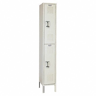 LYON PP5242ISU Wardrobe Locker Louvered 1 Wide 2 Tier Putty