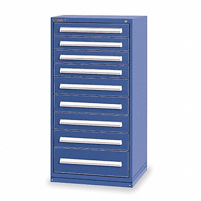 VIDMAR SCU3144AFTKADB Modular Drawer Cabinet 59 x30 x28 Dark Blue 9Drwr