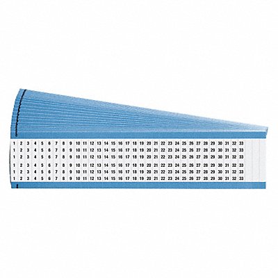 BRADY WM133PK Wire Marker Repositional Printed Self Adhesive PK25