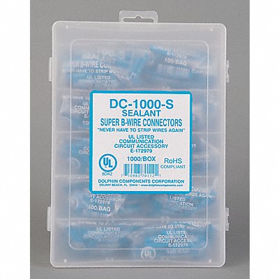 DOLPHIN COMPONENTS CORP DC1000S Insulation Displacement Connector Blue Run Tap PVC PK1000