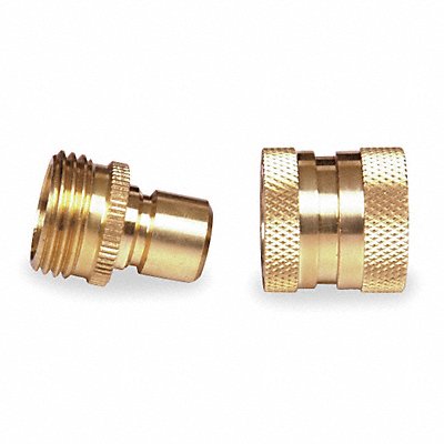 WESTWARD 4KG97 Quick Connector Set M/F GHT Brass