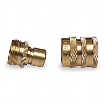 WESTWARD 4KG98 Quick Connector Set M/F GHT Brass