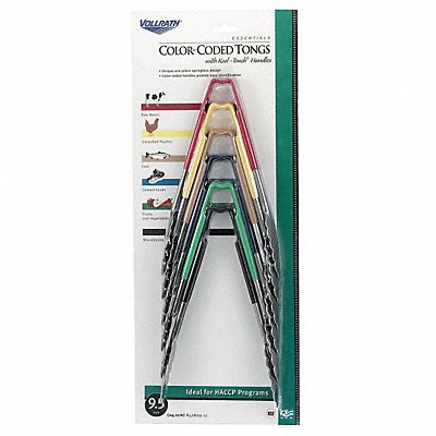 VOLLRATH 4780911 Utility Tong Multi-Colored Set