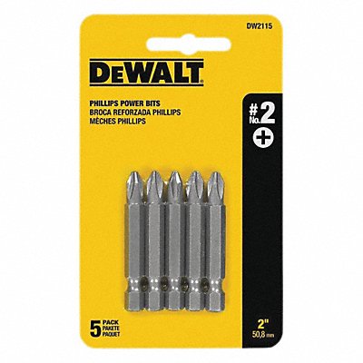 DEWALT DW2115 Power Bit SAE 1/4 Hex Power Drive PK5