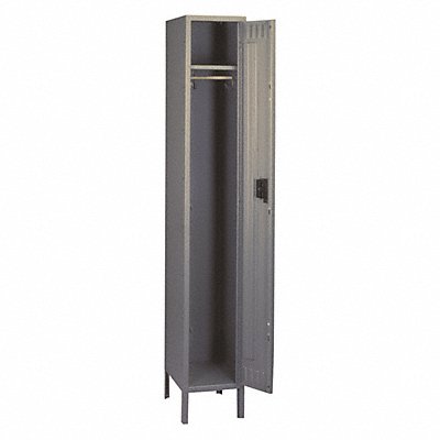 TENNSCO STK1218721Grey F0411 Locker 1x1Locker Grey 78 x12 x18 Unassembled