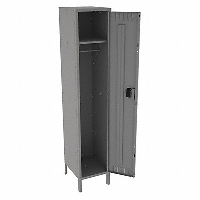 TENNSCO STK1518721Grey F0412 Locker 1x1Locker Grey 78 x15 x18 Unassembled