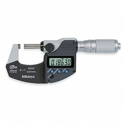 MITUTOYO 29334830 Digital Micrometer 0-1 In Waterproof