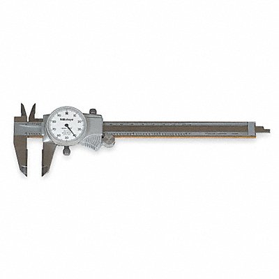MITUTOYO 505738 Dial Caliper 0-6 In Carbide Jaws