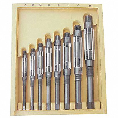 WESTWARD 4LGU3 Adjustable Hand Reamer Set 8 Pcs