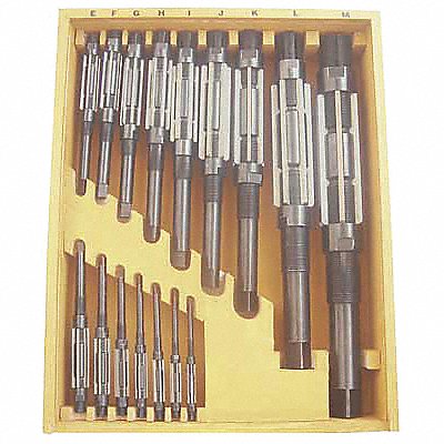 WESTWARD 4LGU5 Adjustable Hand Reamer Set 16 Pcs