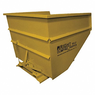 GRAINGER 30077YELLOW Self Dumping Hopper Yellow 6 000 lb