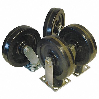 GRAINGER 6604 Standard Plate Castor Swivel/Rigid PK4