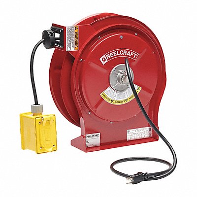 REELCRAFT L55501237 Cord Reel 50ft 12 AWG GFCI 120VAC