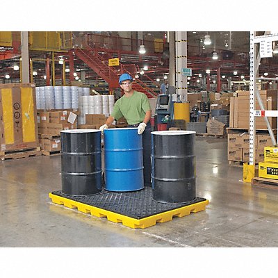 ULTRATECH 1175 Drum Spill Containment Pallet 6 Drum 9k lb.