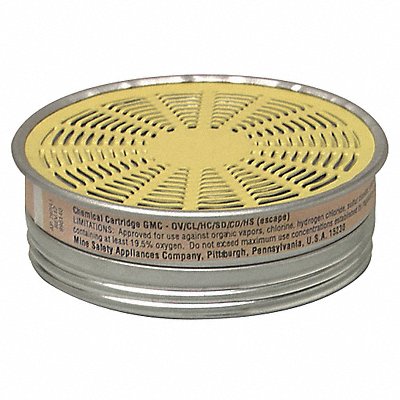 MSA 464046 Cartridge Yellow Threaded PK10