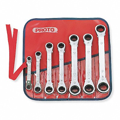 PROTO J1180MA Box End Wrench Set Fll Plsh Offset Metrc