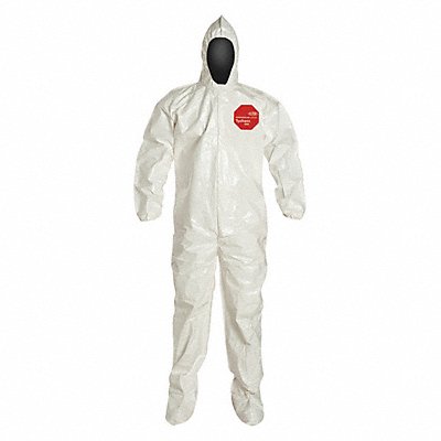 DUPONT SL122BWH2X001200 D2259 Coveralls 2XL Wht Tychem 4000 PK12