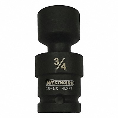 WESTWARD 4LXF7 Impact Socket Steel Black Oxide 3/4 in