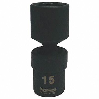 WESTWARD 4LYC8 Impact Socket Steel Black Oxide 15 mm