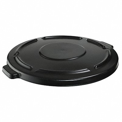 RUBBERMAID COMMERCIAL PRODUCTS FG264560BLA D1937 Garbage Can Top Flat Snap-On Closure Black