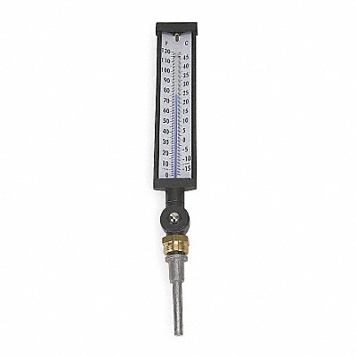 GRAINGER 4LZN7 Industrial Thermometer 0 to 120 F