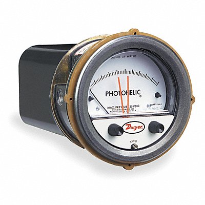 DWYER A3010AV K4581 Pressure Gauge 0 to 10 In H2O
