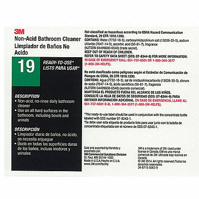 TOLCO 340419 Secondary Bottle Label Gloss Paper PK12