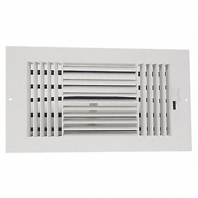 GRAINGER 4JRU3 Sidewall/Ceiling Register 3-Way
