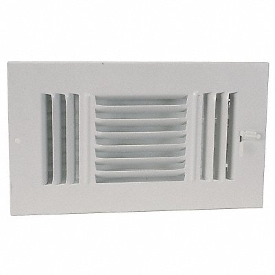 GRAINGER 4JRP8 Sidewall/Ceiling Register 3-Way