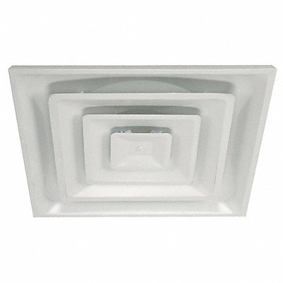 GRAINGER 4MJV5 Diffuser 3-Cone Duct Size 12 White