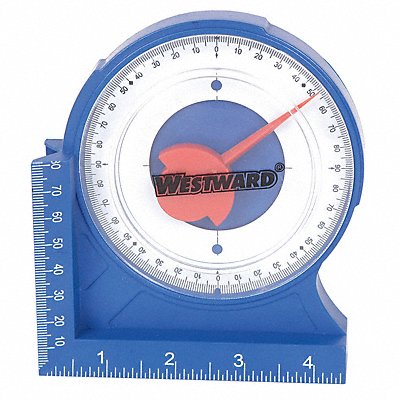 WESTWARD 4MRW3 Protractor/Angle Finder 4 5/8In Magnetic