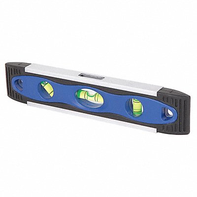 WESTWARD 4MRX1 Magnetic Torpedo Level 9 L 3 Vials
