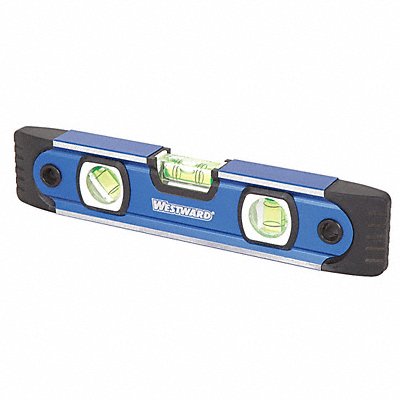 WESTWARD 4MRX2 Magnetic Torpedo Level 9 L 3 Vials