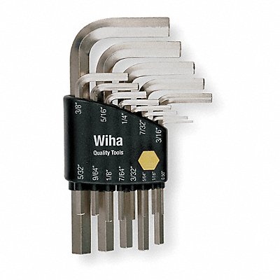 WIHA 35194 Hex Key Set L 1 21/32 in to 6 15/16 in