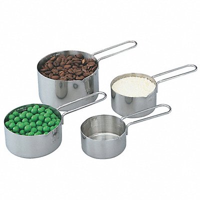 VOLLRATH 47119 Measuring Cup Set of 4 Grey SS
