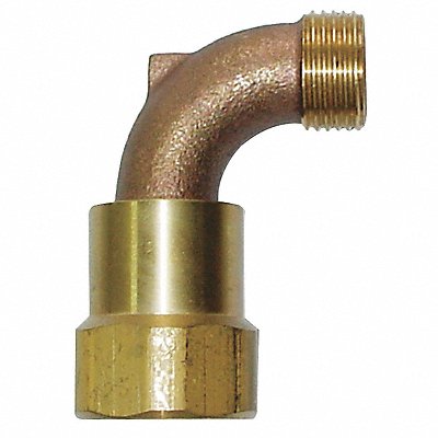 GRAINGER 4NDP4 Hose Swivel 3/4 In MHT x 1 In FPT Brass