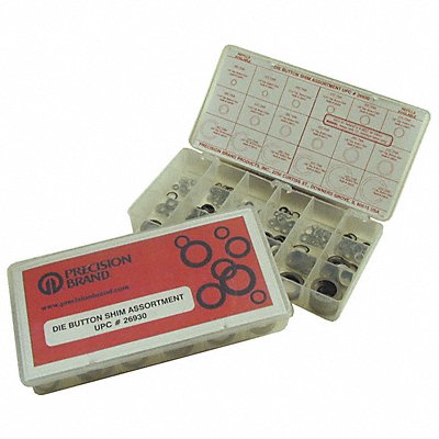 PRECISION BRAND 26930 Die Button Shim Assortment 450 pcs Steel