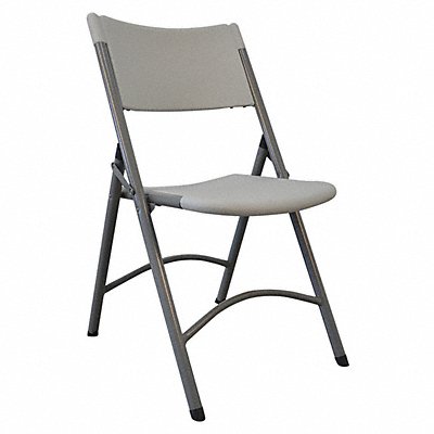 GRAINGER 4NHN5 Folding Chair Blow Molded White