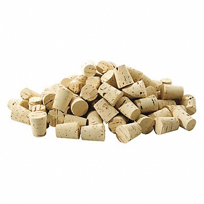 GRAINGER 4NMC6 Natural Tapered Cork Trade Sz 9 PK80