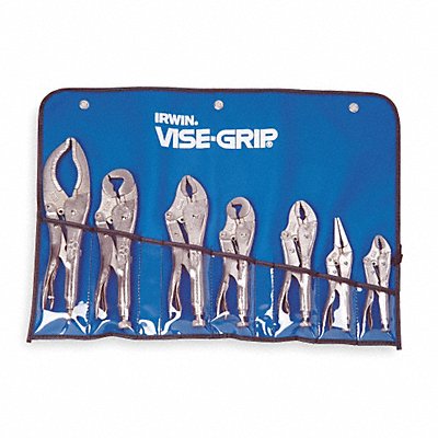 IRWIN 757KB Locking Plier Sets Plain Grip 7 Pcs
