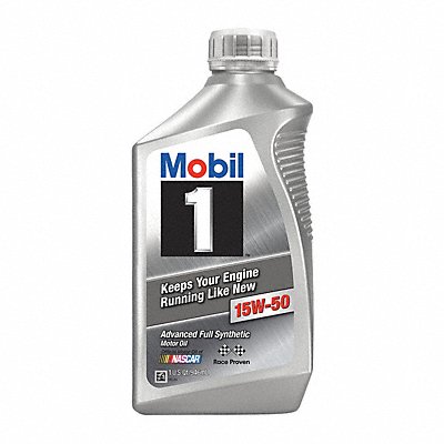 MOBIL 122377 Engine Oil 15W-50 Full Synthetic 1qt