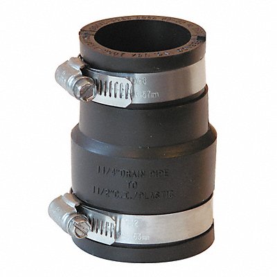 GRAINGER 1056150125 Coupling PVC 1 1/2 x 1 1/4 in Pipe Size