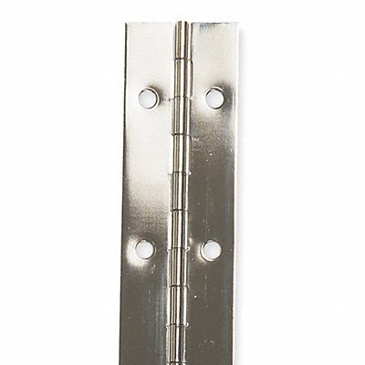 GRAINGER 4PB10 Continuous Hinge Nickel 6 ft L 1-1/2 InW