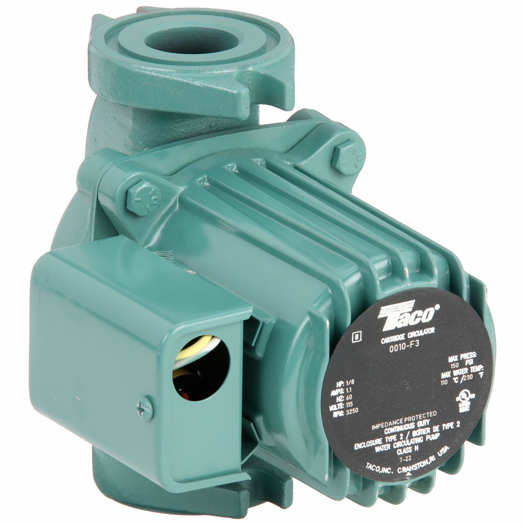 TACO 0010F3 Hydronic Circulating Pump Flanged 1/8HP