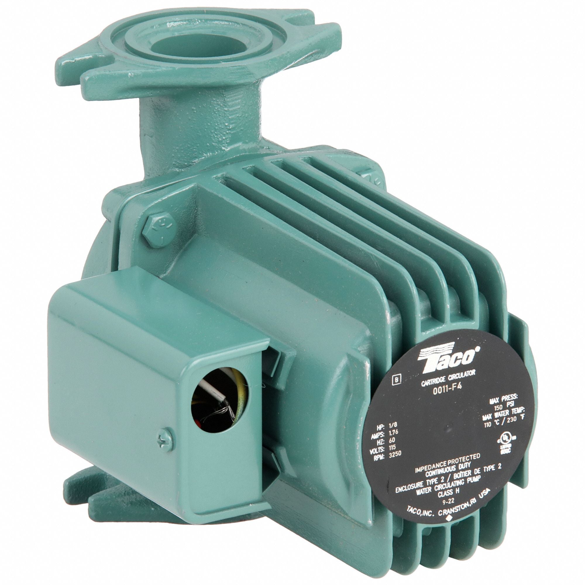 TACO 0011F4 Hydronic Circulating Pump Flanged 1/8HP