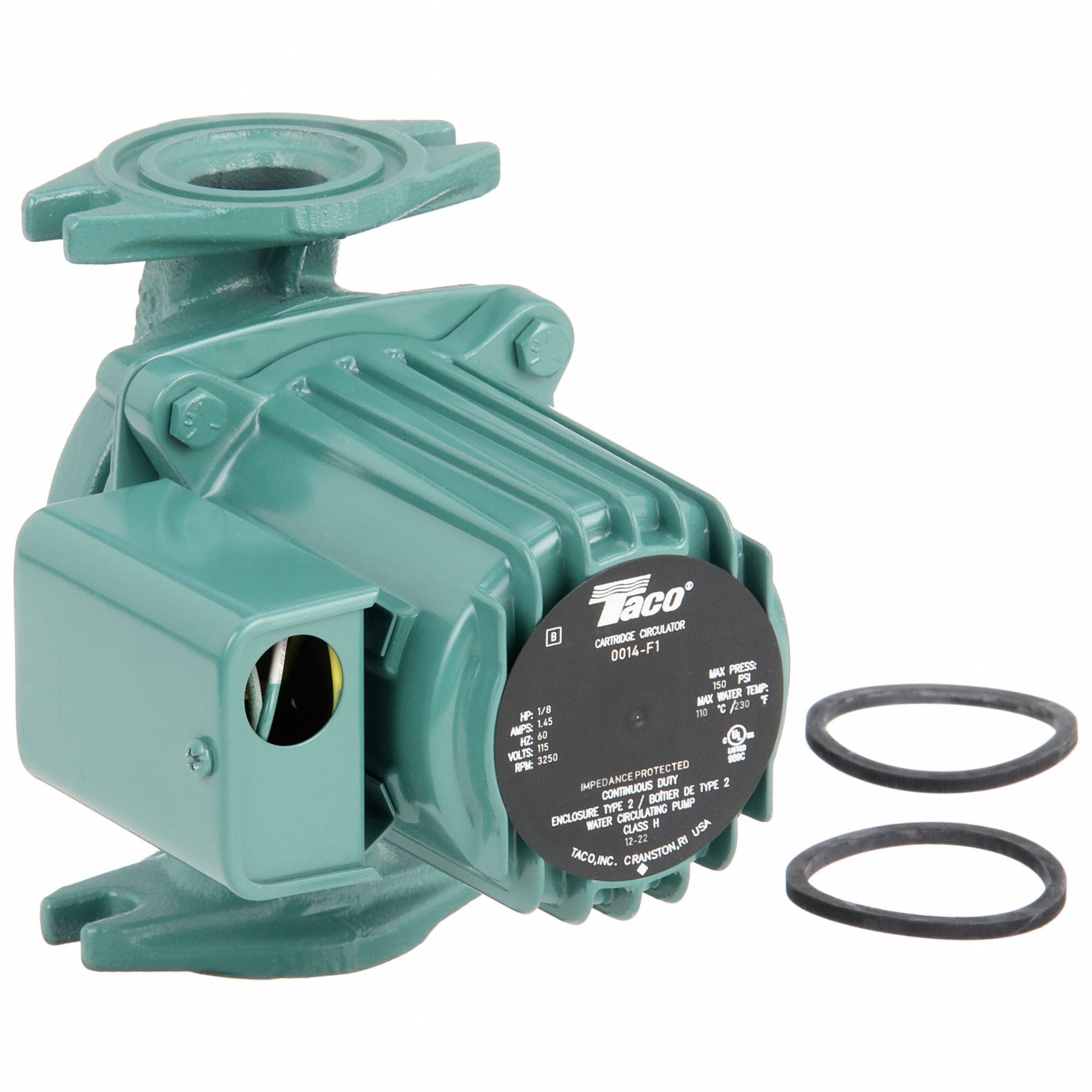 TACO 0014F1 Hydronic Circulating Pump Flanged 1/8HP