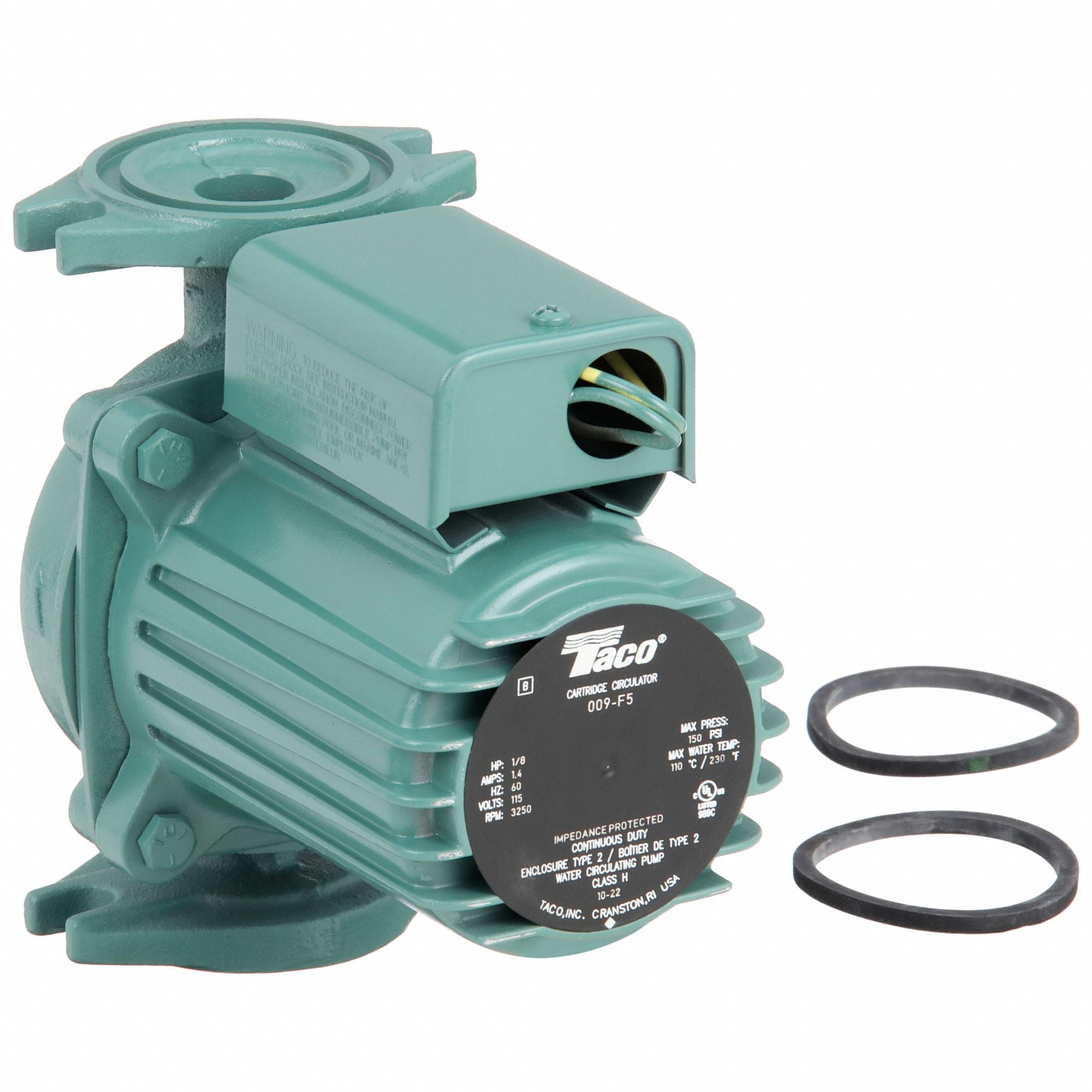 TACO 009F5 Hydronic Circulating Pump Flanged 1/8HP