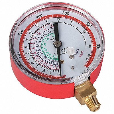 DAYTON 4PDK5 Gauge 2-3/4 In Dia High Side Red 800 psi